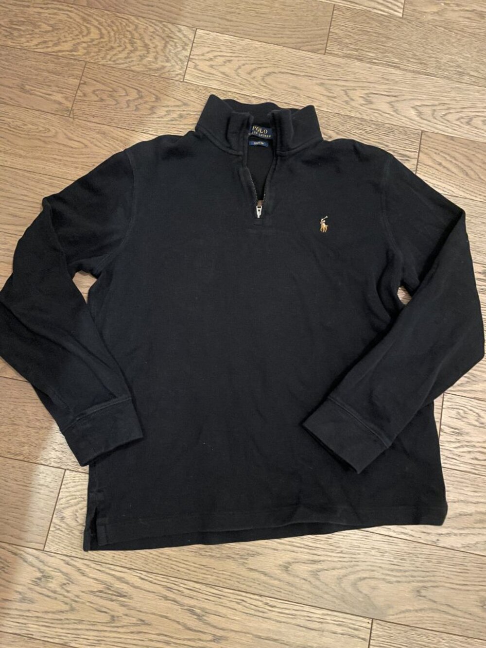 Polo Ralph Lauren black quarter zip sweater size men's Medium